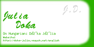 julia doka business card